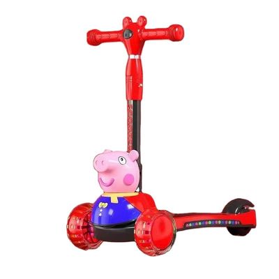 Scooter para niños con función plegable Iluminación musical y ruedas de PU