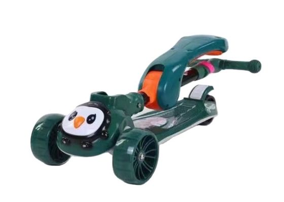 3 ruedas de PU LED Bebé Kick Scooter Venta para niños Función de música Iluminación Plegable con un solo clic