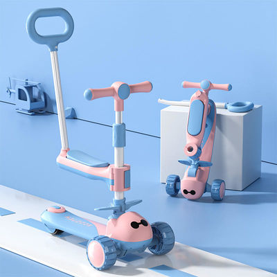 3 en 1 Baby Walker multifunción 3 ruedas de paseo en el coche plegable de ruedas grandes scooter para niños