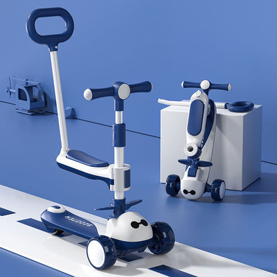 3 en 1 Baby Walker multifunción 3 ruedas de paseo en el coche plegable de ruedas grandes scooter para niños