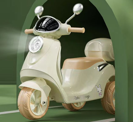 PP plástico 6v paseo eléctrico en motocicleta para niños caja de almacenamiento y luces 2023