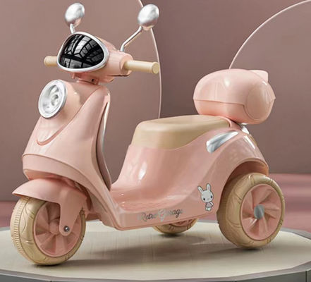 PP plástico 6v paseo eléctrico en motocicleta para niños caja de almacenamiento y luces 2023