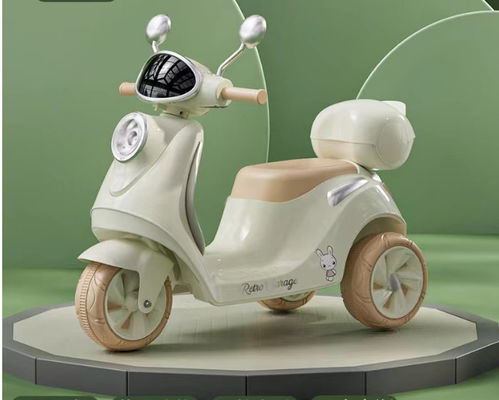 PP plástico 6v paseo eléctrico en motocicleta para niños caja de almacenamiento y luces 2023