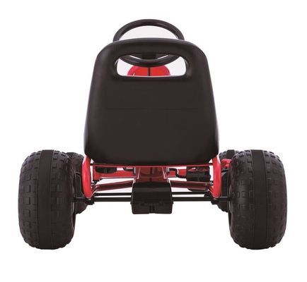 Pedal rojo de un solo asiento Go-Karting para niños de 7 años Rueda de plástico y coche de paseo