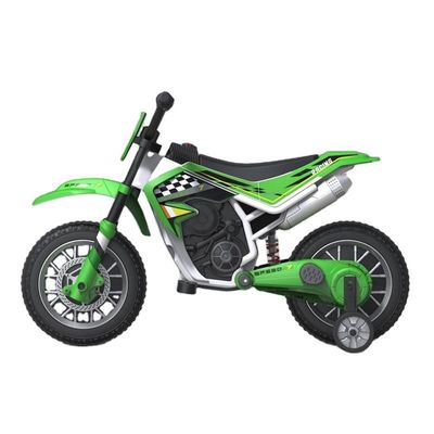 Coche de motocicleta eléctrica de 12 V para niños con música y material de plástico de rueda auxiliar