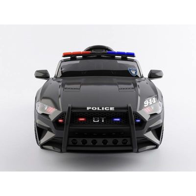 12V coche de policía eléctrico para niños rango de edad 2-4 años con luz de advertencia de control remoto y megafono 2023