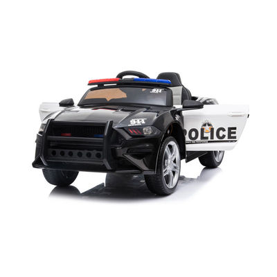 12V coche de policía eléctrico para niños rango de edad 2-4 años con luz de advertencia de control remoto y megafono 2023