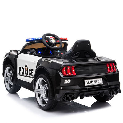 12V coche de policía eléctrico para niños rango de edad 2-4 años con luz de advertencia de control remoto y megafono 2023