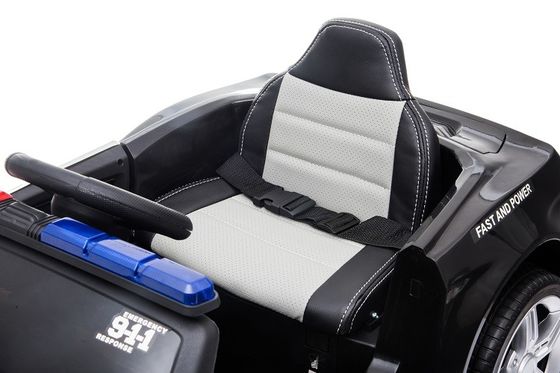 12V coche de policía eléctrico para niños rango de edad 2-4 años con luz de advertencia de control remoto y megafono 2023