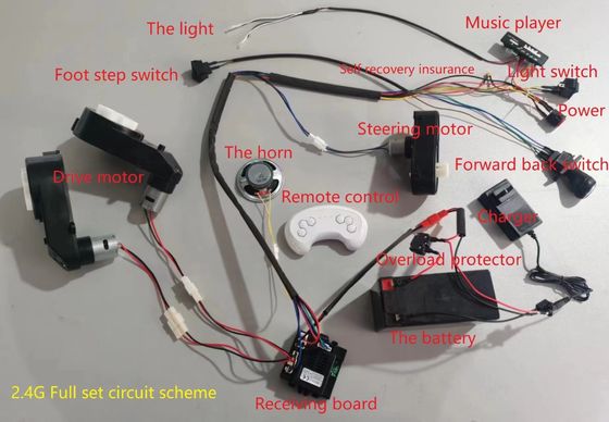 potencia y velocidad Coche de juguete eléctrico para niños Conjunto completo de piezas para DIY Batería incluida