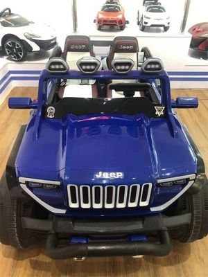 Carro eléctrico de plástico para niños con caja de almacenamiento y cuatro ruedas