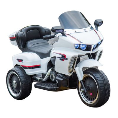 Niños de plástico montan una mini motocicleta con función de educación temprana e historia en inglés