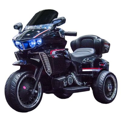 Niños de plástico montan una mini motocicleta con función de educación temprana e historia en inglés