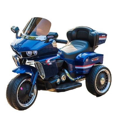 Niños de plástico montan una mini motocicleta con función de educación temprana e historia en inglés