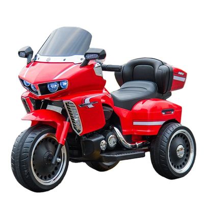 Niños de plástico montan una mini motocicleta con función de educación temprana e historia en inglés