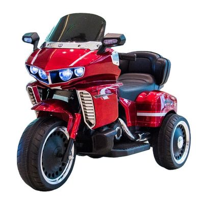 Niños de plástico montan una mini motocicleta con función de educación temprana e historia en inglés