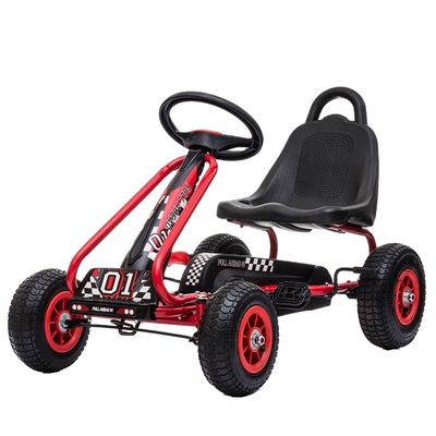 Paseo en juguete asiento ajustable freno de mano pedales de 4 ruedas go-karts para el entretenimiento de los niños