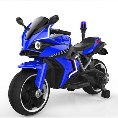 Comienza con un solo toque 12V Electric Ride On Car Niños Policía Juguetes de motocicleta con luces de la policía