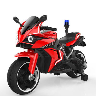 Carro eléctrico para niños en motocicleta policial con arranque con un solo toque y luces policiales