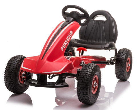 Asiento ajustable 4 ruedas paseo en pedal kart coche para niños unisex de 3 a 8 años