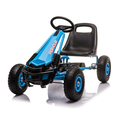 Niños 5-7 años Rojo Pedal de cuatro ruedas Go-Kart juguete con embrague de ruedas de inflación y freno