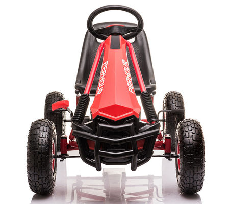 Niños 5-7 años Rojo Pedal de cuatro ruedas Go-Kart juguete con embrague de ruedas de inflación y freno