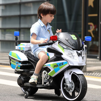 Policía Niños 2 ruedas de viaje en el coche Niños Juguetes de motocicleta con cartón Tamaño 106 * 38 * 64cm