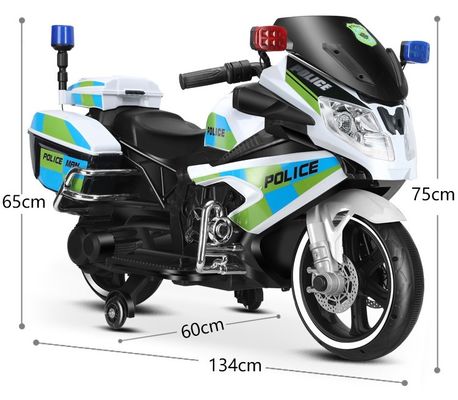 Policía Niños 2 ruedas de viaje en el coche Niños Juguetes de motocicleta con cartón Tamaño 106 * 38 * 64cm