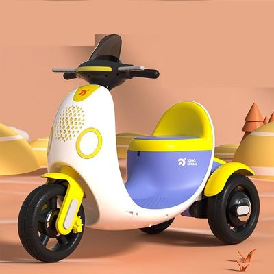 Triciclo de motocicleta eléctrica para niños de plástico de PP con luz musical para un paseo emocionante