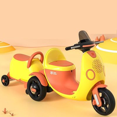 Triciclo de motocicleta eléctrica para niños de plástico de PP con luz musical para un paseo emocionante