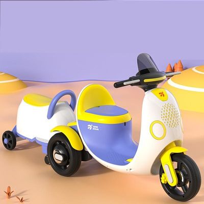 Triciclo de motocicleta eléctrica para niños de plástico de PP con luz musical para un paseo emocionante