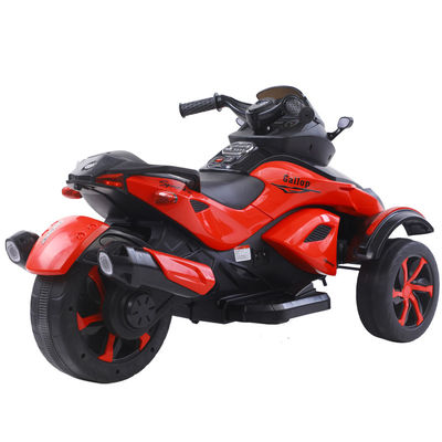 Unisex 12v Electric Ride On Motorcycle 3 ruedas coche para niños Luces musicales incluidas