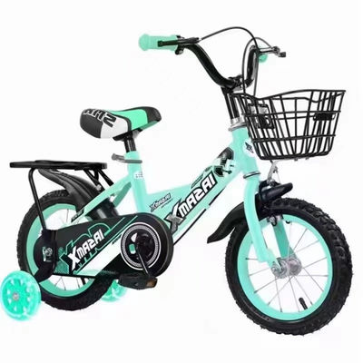 4-14 años de edad Bicicleta roja de dos ruedas con asiento de esponja engrosado y marco de acero carbono