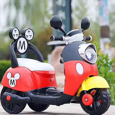 Cargador remoto Triciclo eléctrico infantil coche de música para la educación temprana en rosa
