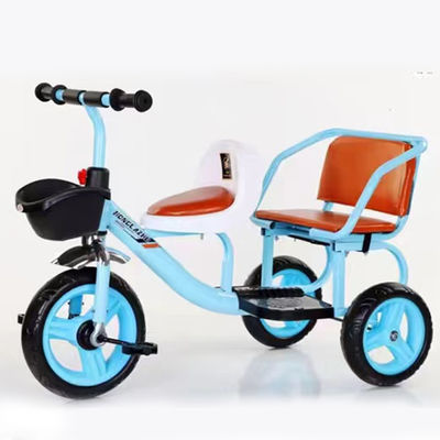 Bicicleta infantil al aire libre 2023 Triciclo doble con manillares de carga rápida y cesta grande