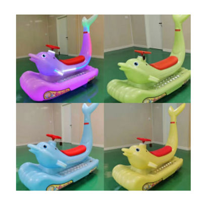Unisex Electric Ride On Car para niños y adultos Parque de diversiones de coloridos delfines deslumbrante